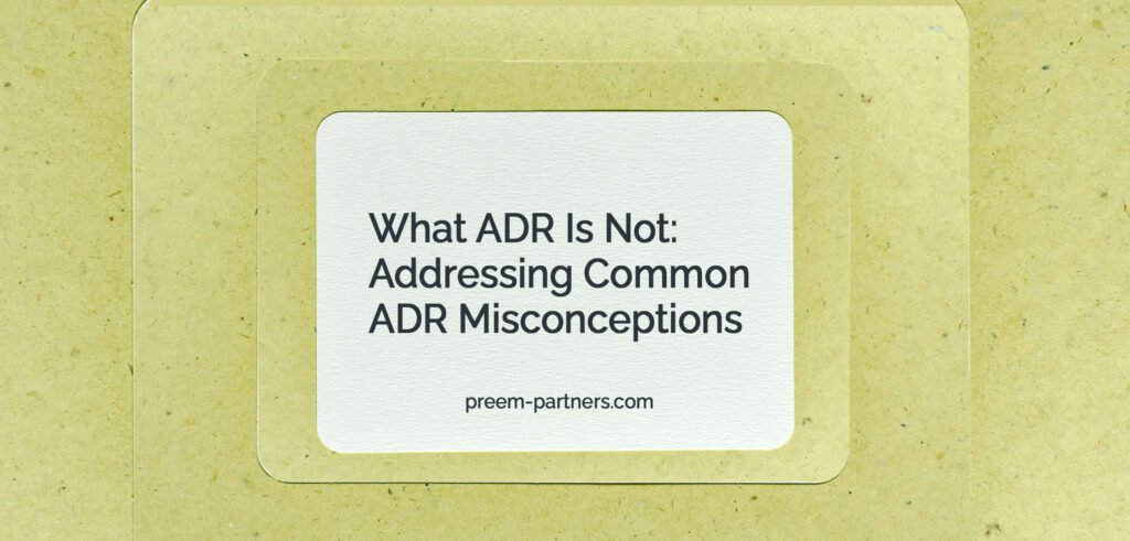 What ADR Is Not: Addressing Common ADR Misconceptions