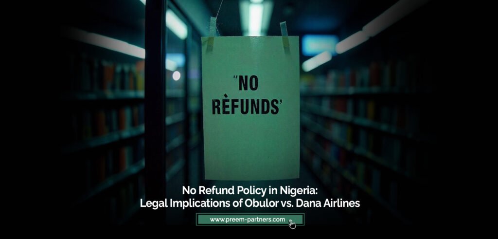 No Refund Policy in Nigeria: Legal Implications of Obulor vs. Dana Airlines
